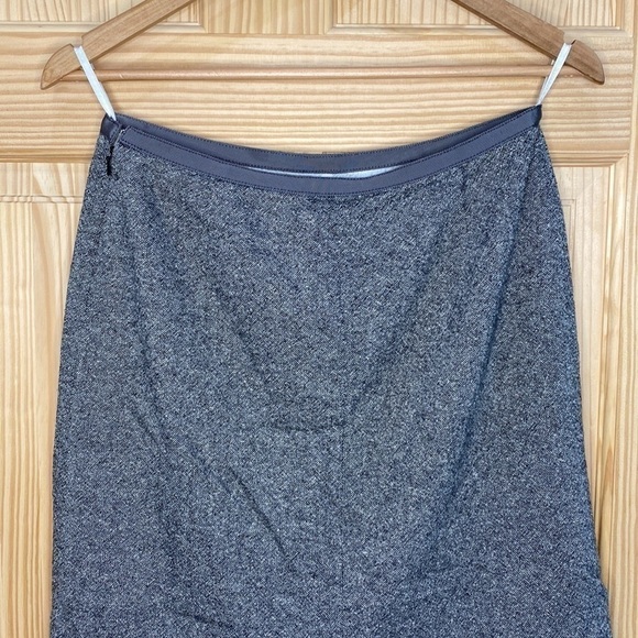 PRIZE Wool Silk Blend Vintage Grey Skirt Size 2 - Picture 8 of 14